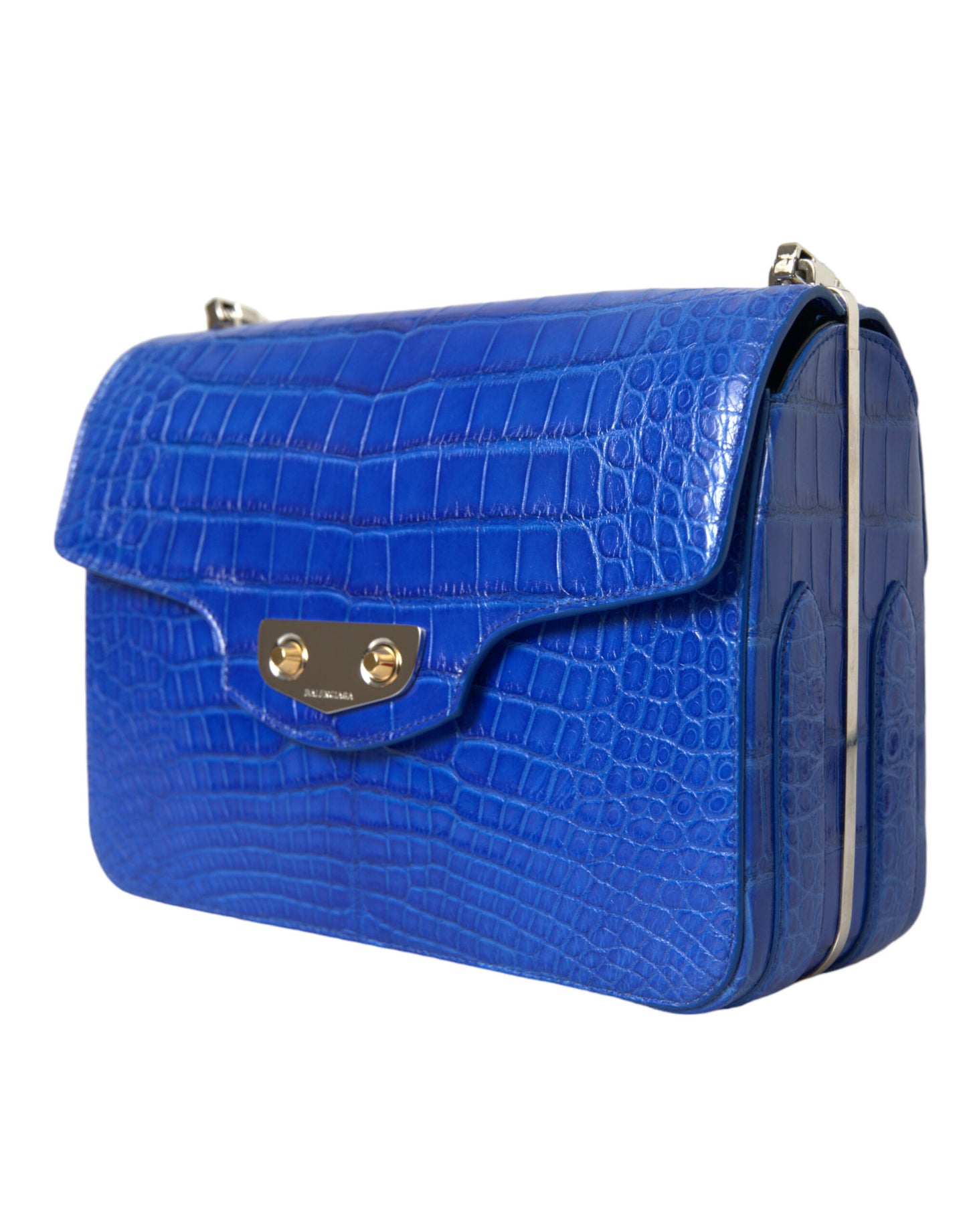 Alligator Skin Chain Shoulder Bag