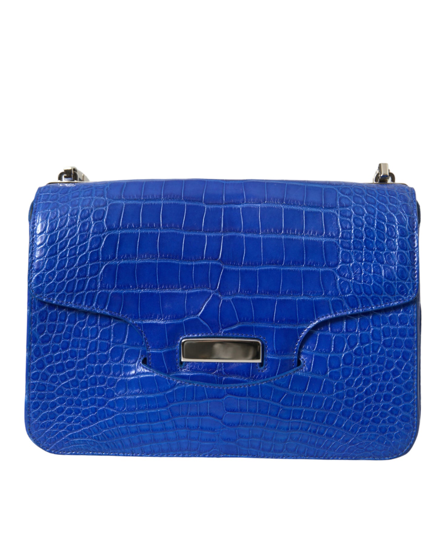 Alligator Skin Chain Shoulder Bag