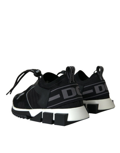 Dolce & Gabbana Black Mesh Sorrento Trekking Sneakers Shoes