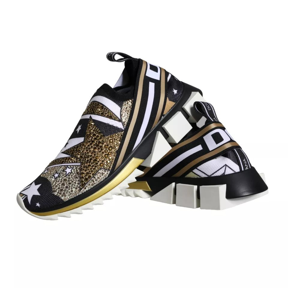 Dolce & Gabbana Multicolor Comet Star Print Sorrento Sneakers Shoes