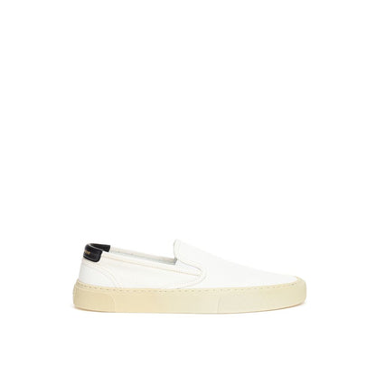 Saint Laurent White Cotton Sneaker