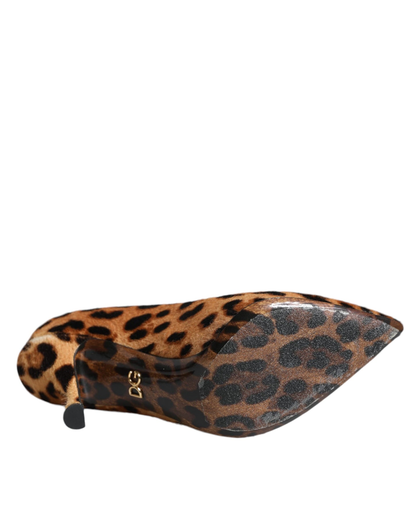 Dolce & Gabbana Brown Leopard Calf Hair Heels Pumps Shoes