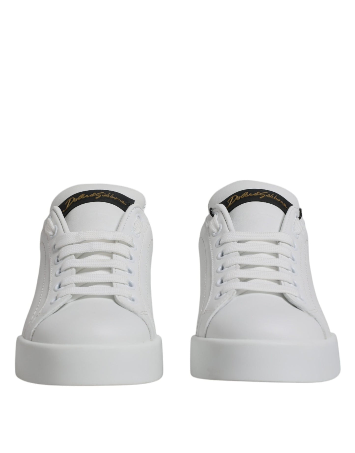 Dolce & Gabbana White Leather Classic Low Top Sneakers Shoes