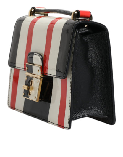 Dolce & Gabbana Multicolor Stripes Leather Crossbody Bag