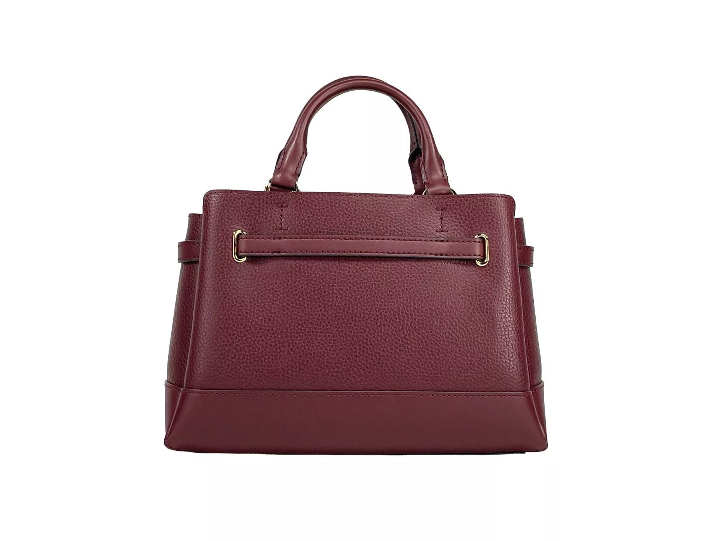 Michael Kors Reed Small Leather Belted Satchel Crossbody Bag Oxblood