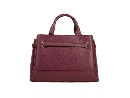 Michael Kors Reed Small Leather Belted Satchel Crossbody Bag Oxblood