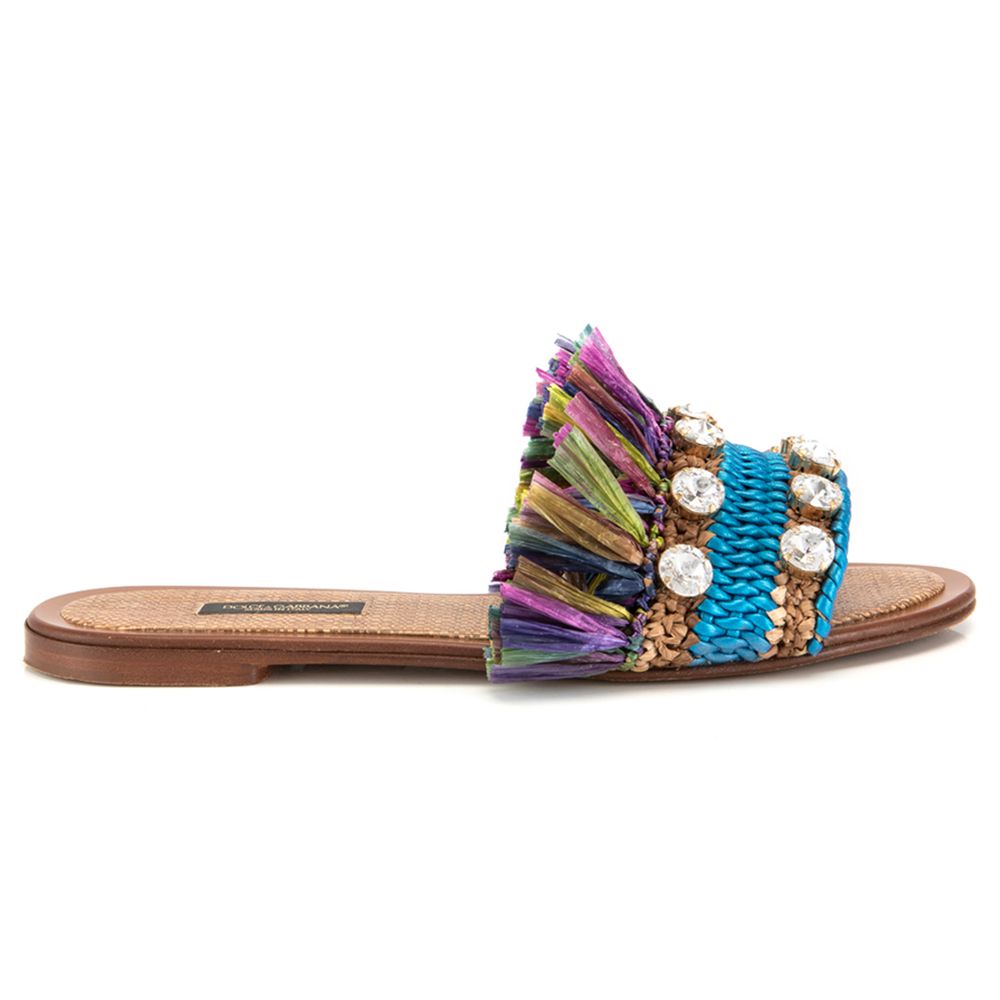 Dolce & Gabbana Multicolor Leather Di Lambskin Sandal