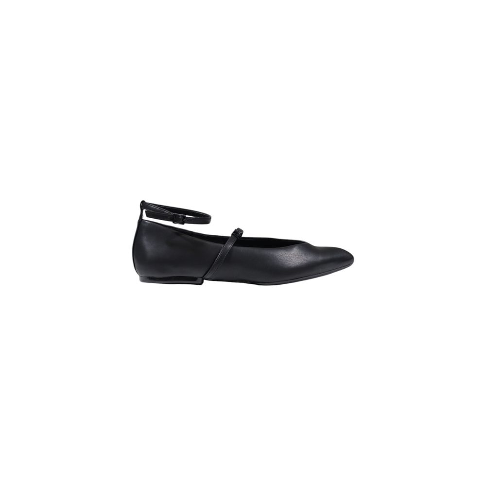 Armani Exchange Black Polyester Flat Shoe