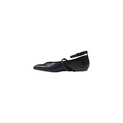 Armani Exchange Black Polyester Flat Shoe