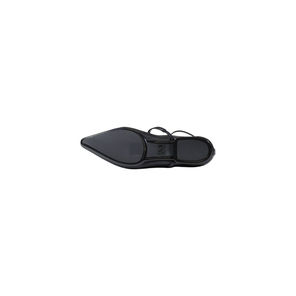 Armani Exchange Black Polyester Flat Shoe