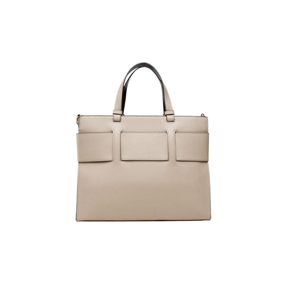 Armani Exchange Beige Synthetic Leather Handbag