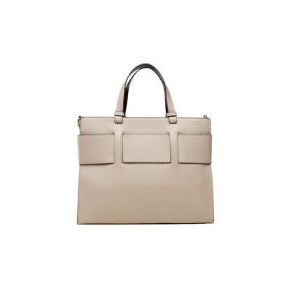 Armani Exchange Beige Synthetic Leather Handbag