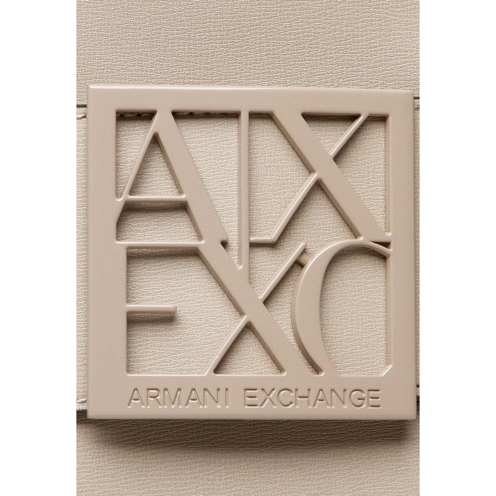 Armani Exchange Beige Synthetic Leather Handbag