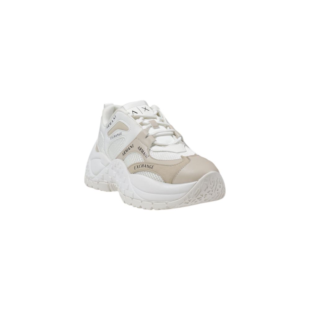 Armani Exchange Cream Polyester Sneaker