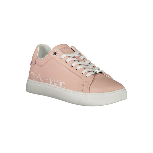 Calvin Klein Pink Leather Women Sneaker