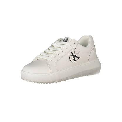 Calvin Klein White Leather Womens Sneaker