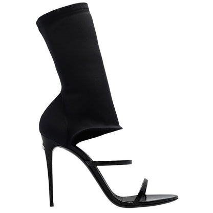 Dolce & Gabbana Black Nylon Sandal