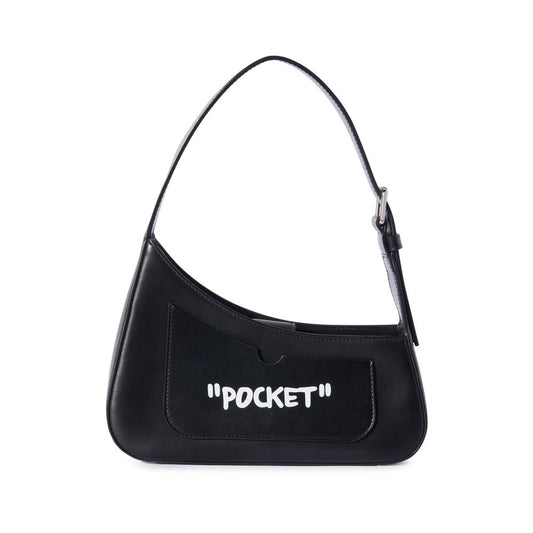Off-White Black Leather Crossbody Bag