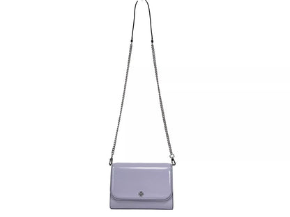 Tory Burch Patent Emerson Patent Chain Wallet Crossbody Bag