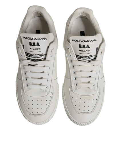 Dolce & Gabbana White Miami Leather Low Top Sneakers Shoes