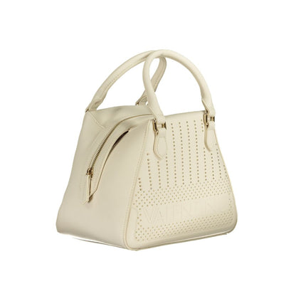 Mario Valentino Bianco Polyurethane Women's Bag with Handles and Shoulder Strap