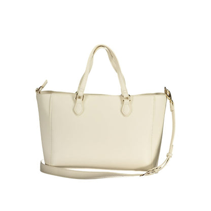 Mario Valentino White Polyurethane Womens Bag with Handles