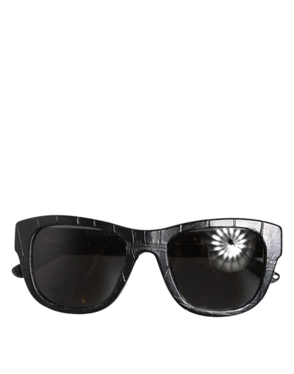 Dolce & Gabbana Black Leather Frame DG4177 Tinted Lens Sunglasses