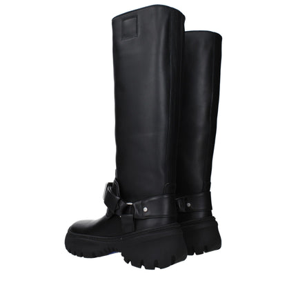 Burberry Black Leather Boots