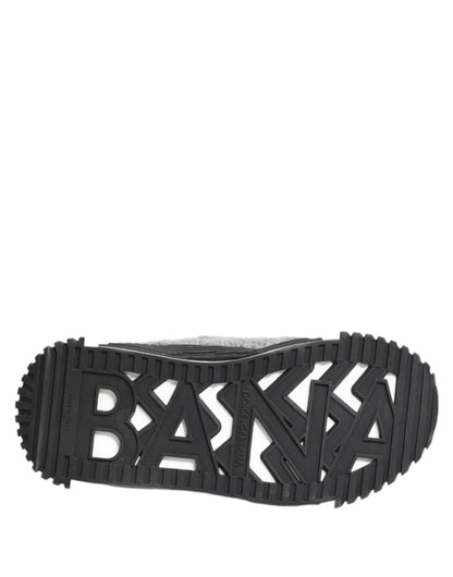 Dolce & Gabbana Black Gray NS1 Low Top Sneakers Shoes