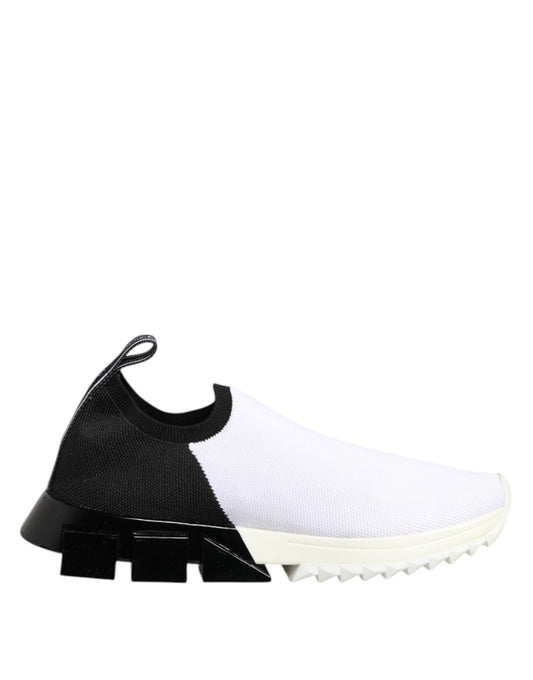 Dolce & Gabbana White Black Low Top Sorrento Sneakers Shoes