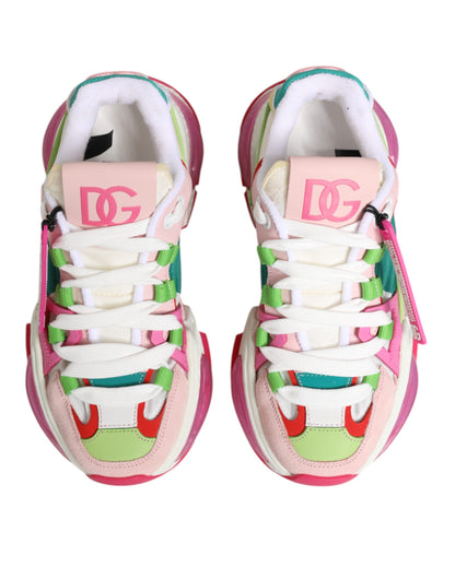 Dolce & Gabbana Multicolor Leather Airmaster Low Top Sneaker Shoes