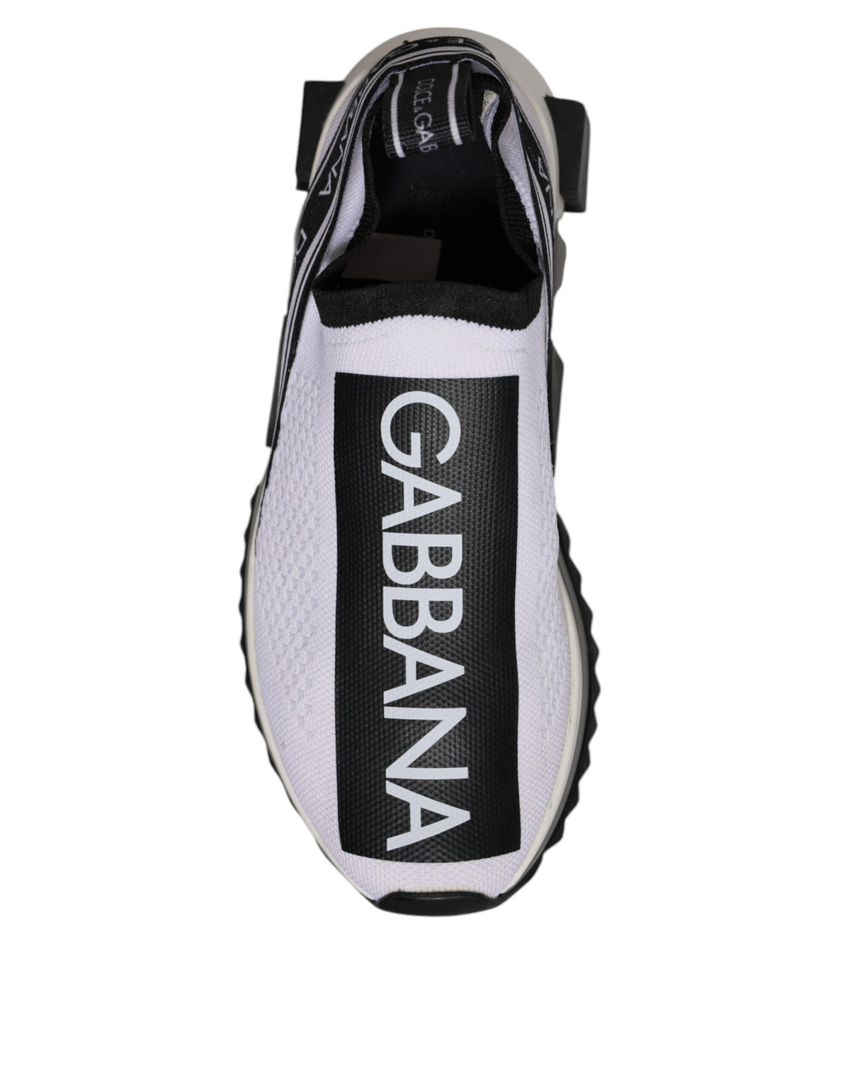 Dolce & Gabbana Black White Slip On Sorrento Sneakers Shoes