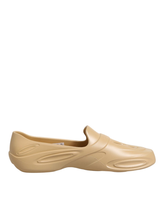 Dolce & Gabbana Beige Rubber Slides Low Top Sneakers Shoes