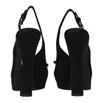 Dolce & Gabbana Black Satin High Heel Pumps