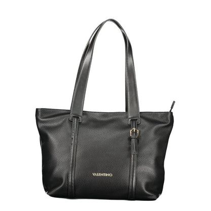 Mario Valentino Black Polyurethane Women's Bag for Sophisticated Accessorizing