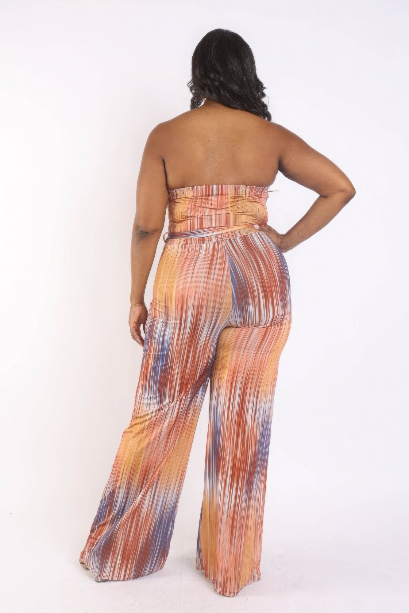 Tube Jumpsuit With Self Belt