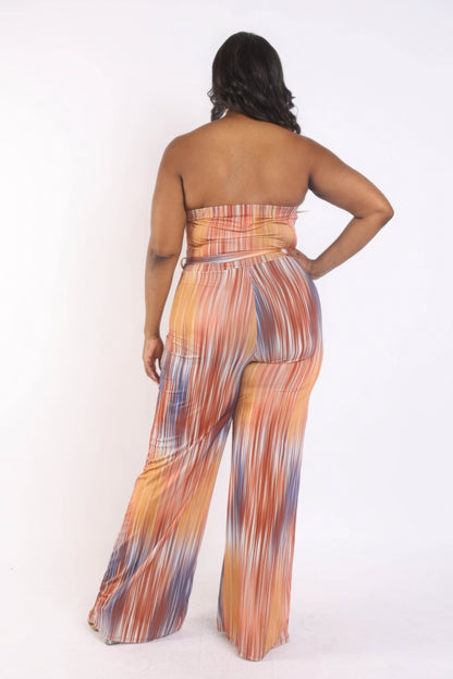 Tube Jumpsuit With Self Belt