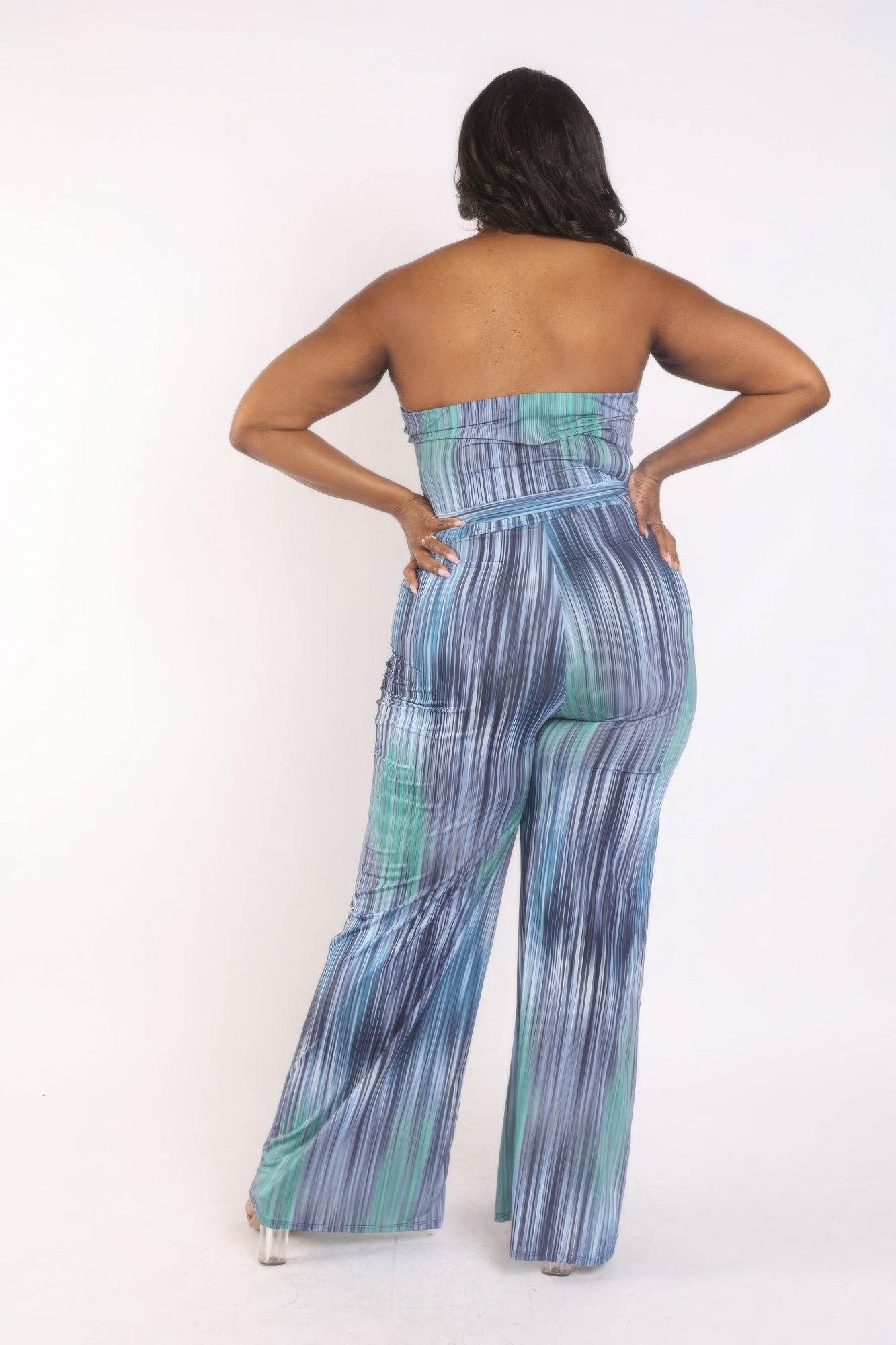 Tube Jumpsuit With Self Belt