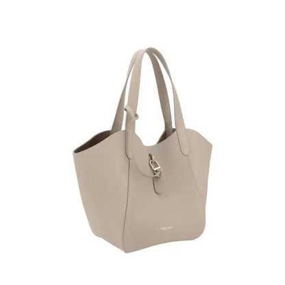 Medium pebbled leather handbag